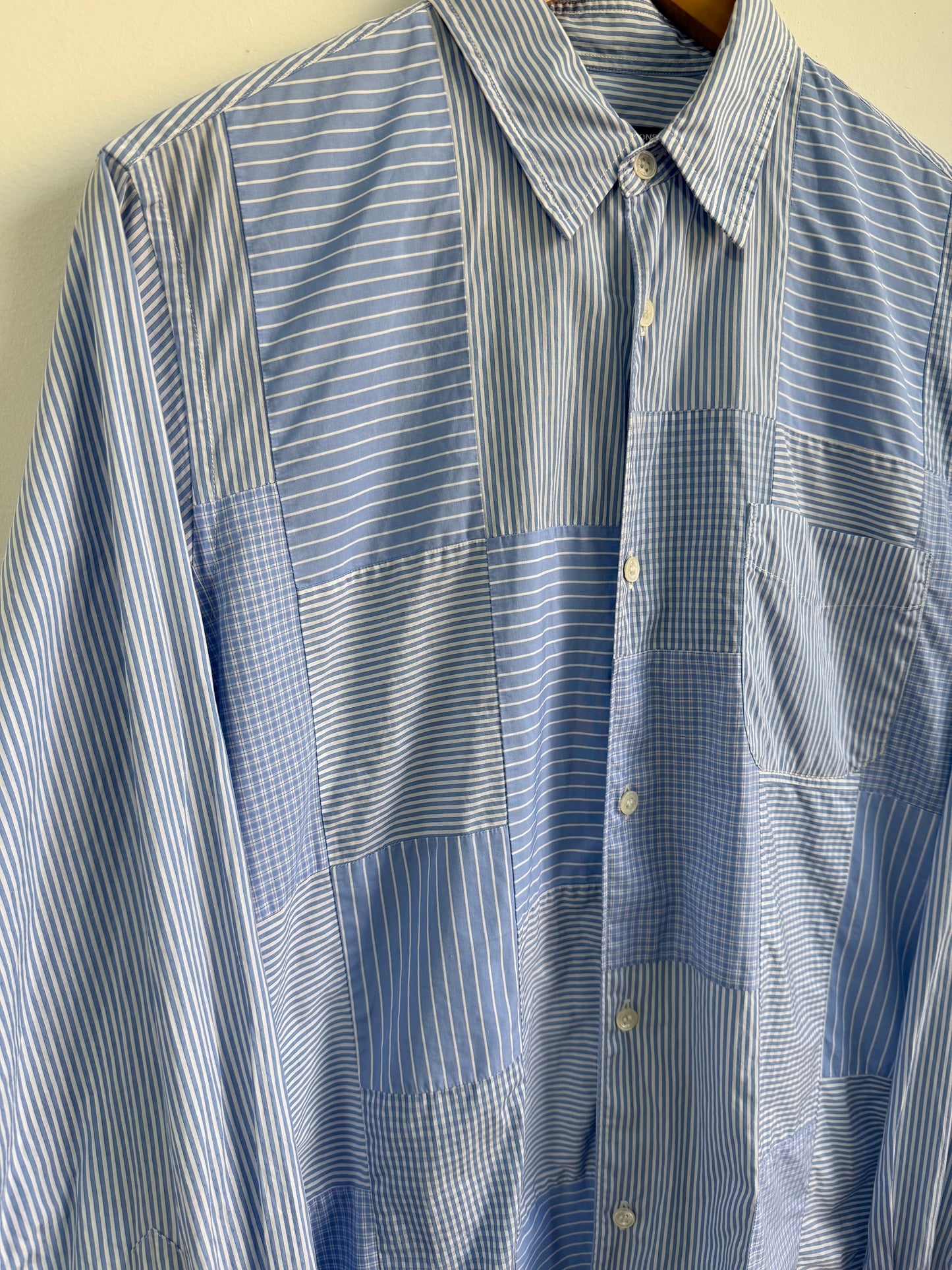 Comme des Garçons  Homme AW17 Striped Patchwork Shirt