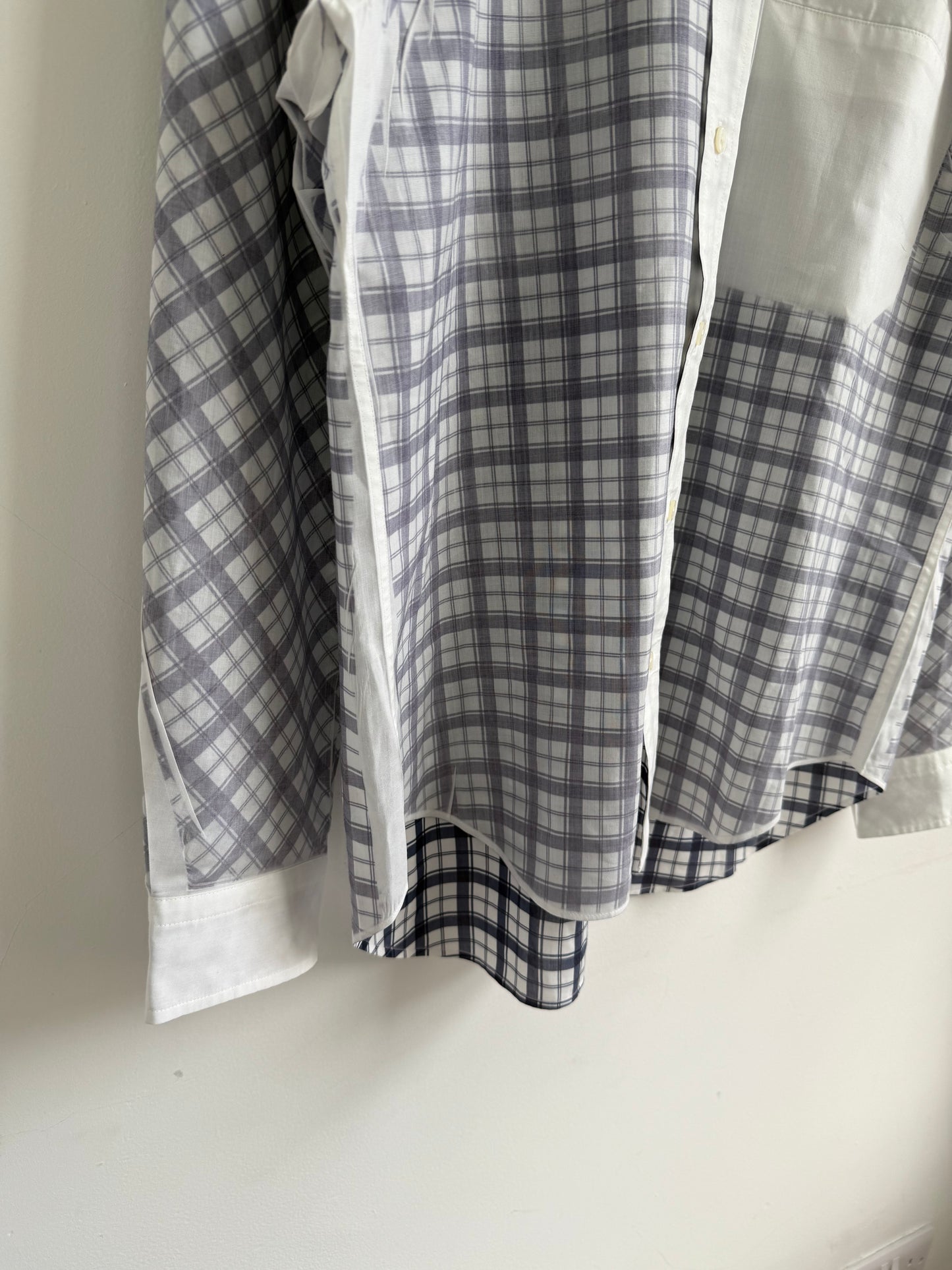 Issey Miyake Men AW01 Sheer Plaid Shirt