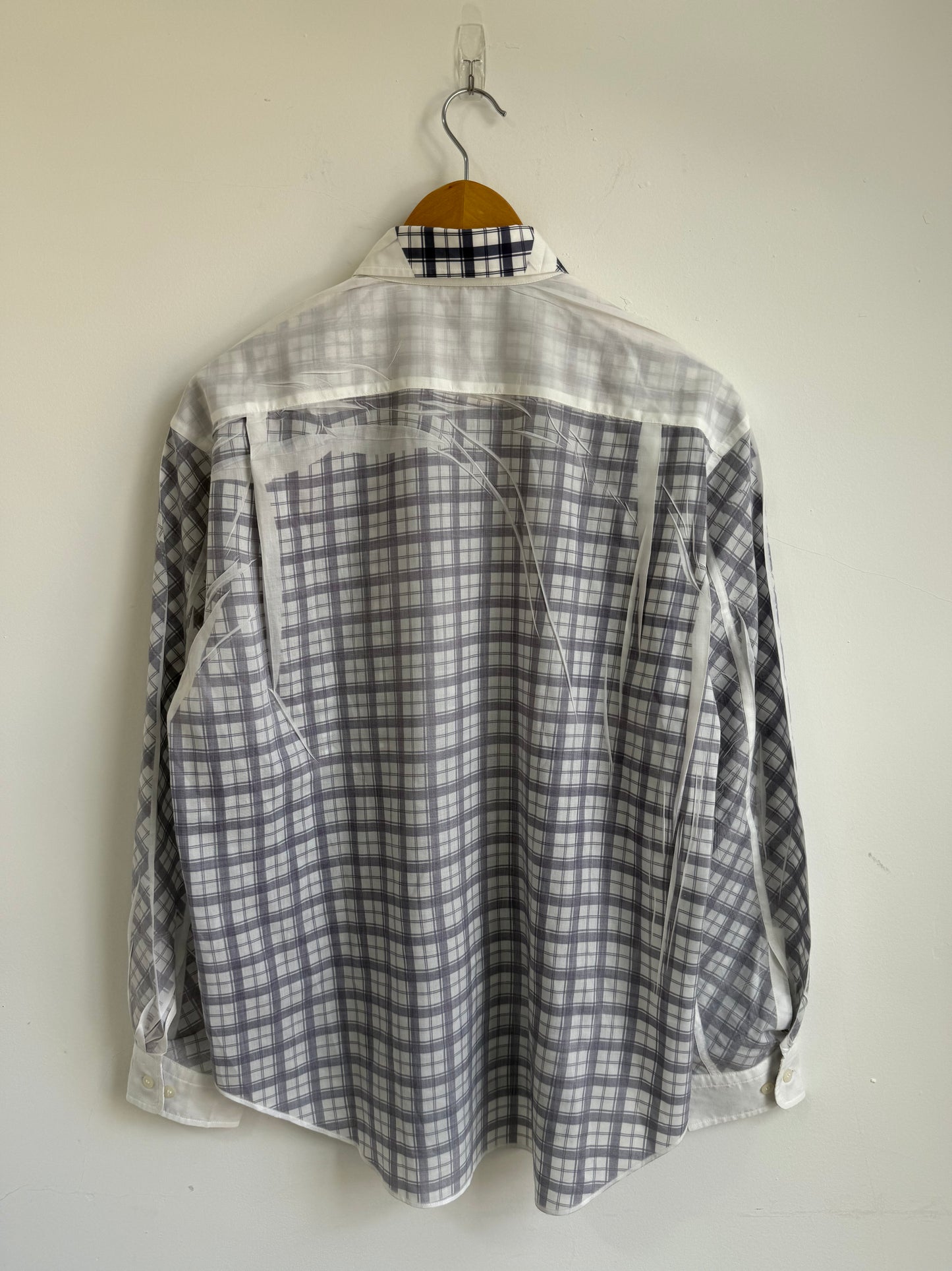 Issey Miyake Men AW01 Sheer Plaid Shirt
